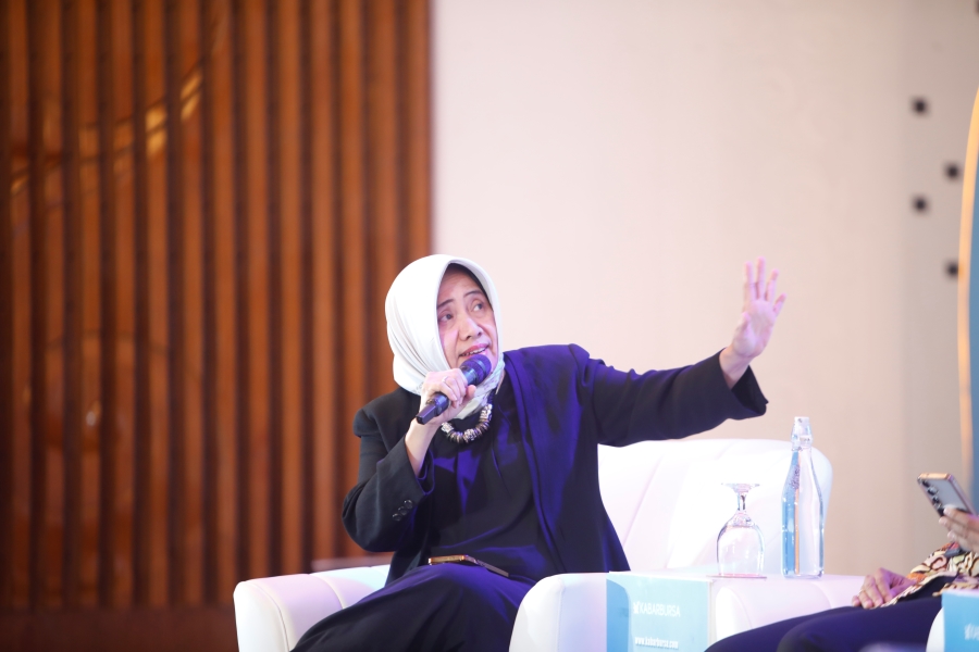 Ekonom dari Universitas Indonesia (UI) Ninasapti Triaswati dalam Acara KabarBursa Ekonomic Insight, Rabu 26 Februari 2025 di Hotel Le Meridien Jakarta, Rabu, 26 Februari 2025. (Kabarbursa/Abbas Sandji)