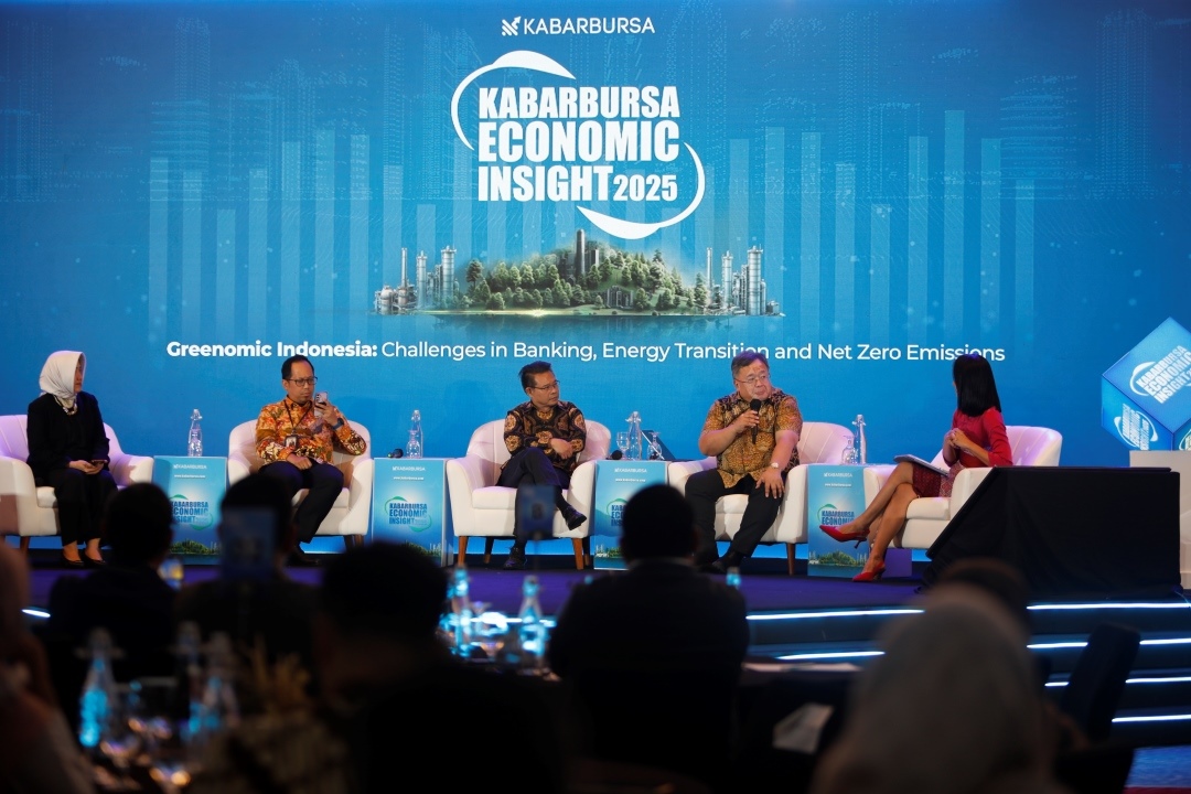 Penasihat Khusus Presiden Bidang Ekonomi dan Pembangunan Nasional, Bambang Brodjonegoro, saat berbicara menyampaikan paparannya dalam Panel Discussion III “Green Finance Strategies in Indonesia” di KabarBursa Economic Insight (KEI) 2025 di Jakarta, Rabu, 26 Februari 2025. (Foto: Kabarbursa/Abbas Sandji)