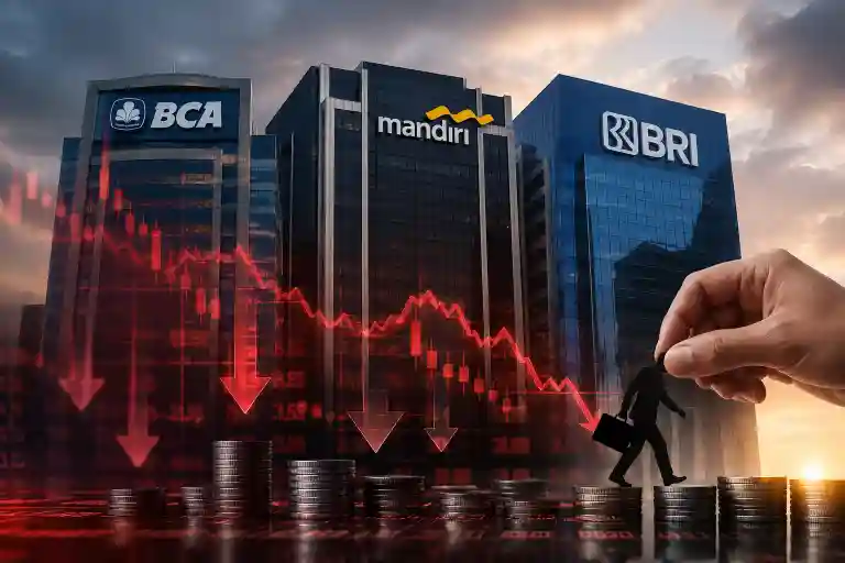BBCA, BMRI, BBRI, dan BBNI kembali menjadi sasaran jual asing. Total sebanyak Rp321,93 miliar dana asing keluar dari keempat big banks itu. (Foto: KabarBursa)