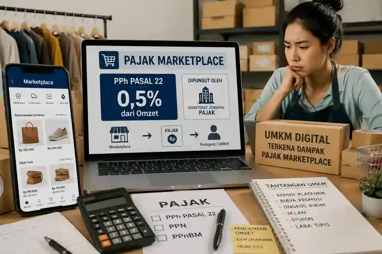 Lewat PMK Nomor 37/2025, pemerintah secara resmi menerapkan mekanisme pemungutan Pajak Penghasilan (PPh) melalui marketplace. (Foto: KabarBursa)