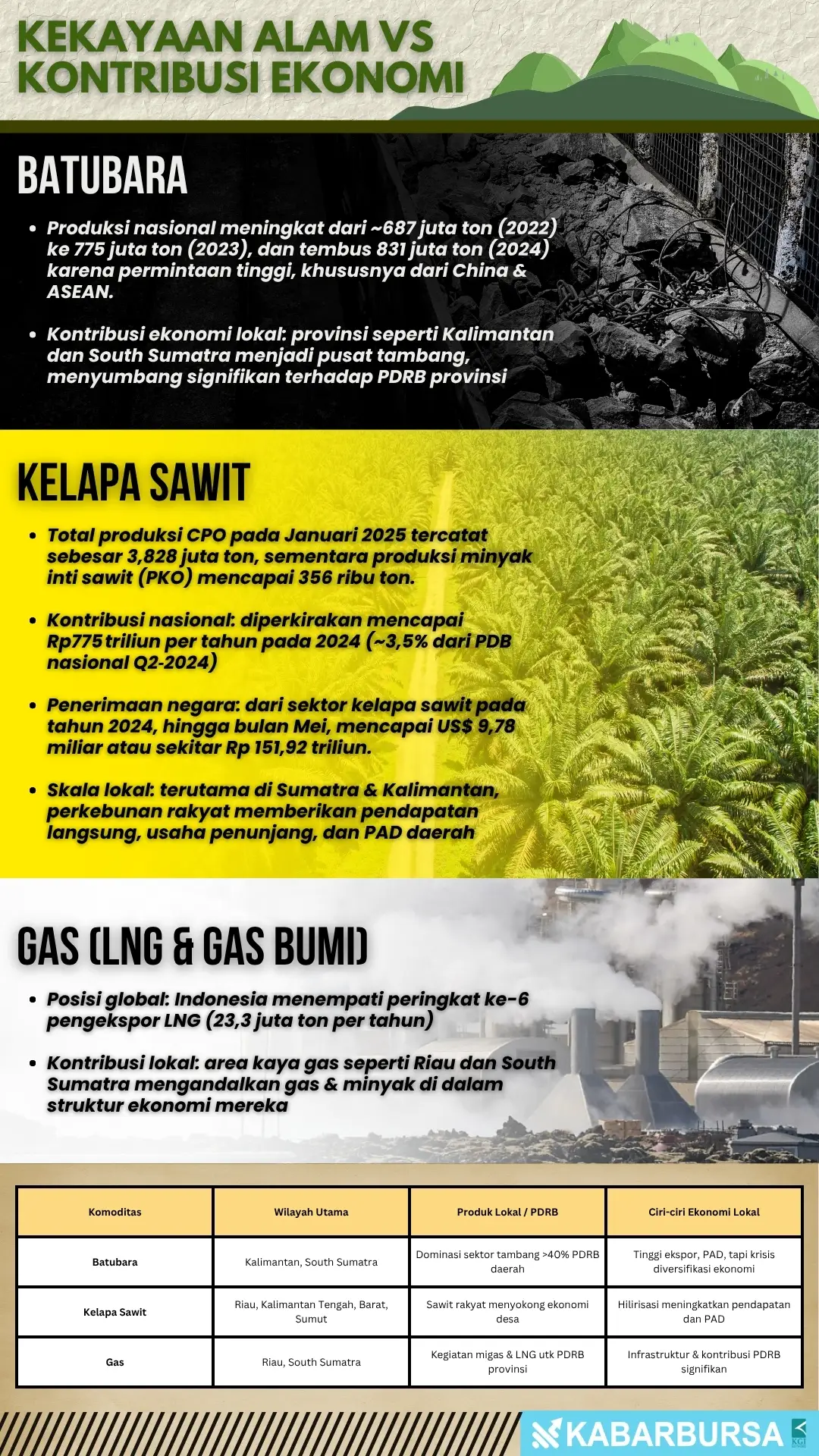 INFOGRAFIS Kekayaan Alam vs Kontribusi Ekonomi