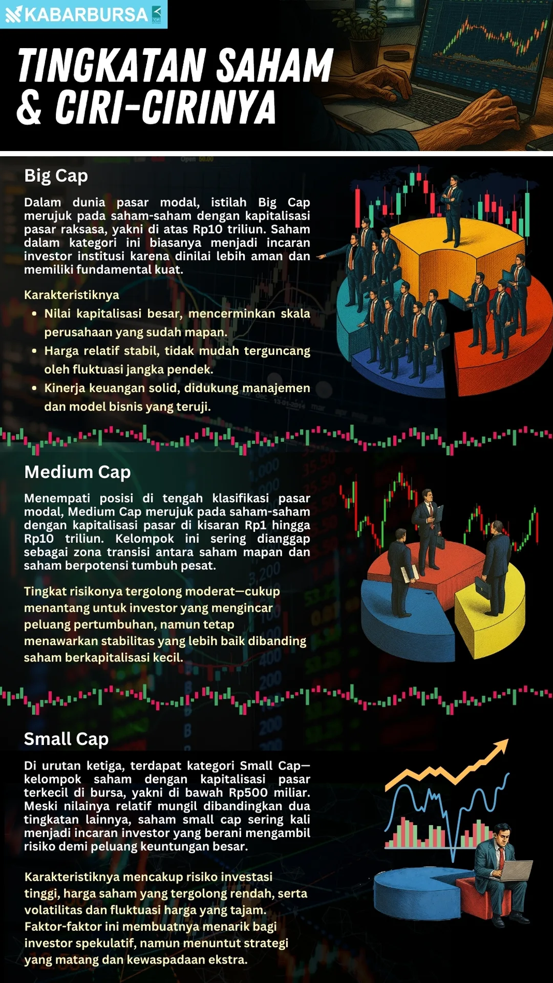 INFOGRAFIS Tingkatan Saham & Ciri-Cirinya