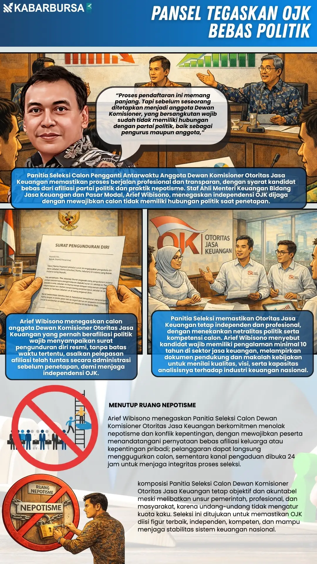 INFOGRAFIS Pansel Tegaskan OJK Bebas Politik