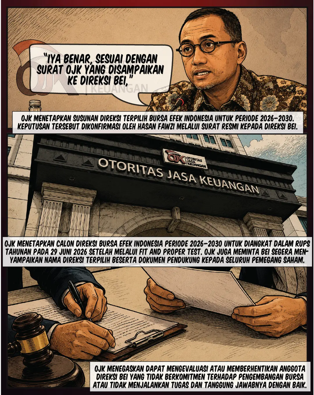 OJK Sahkan Jajaran Direksi Baru BEI