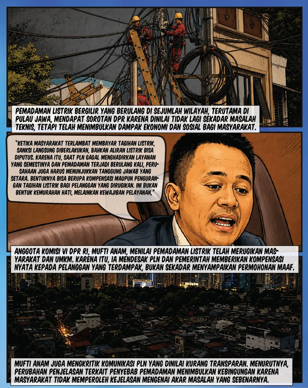 Listrik Padam, DPR Tagih Keadilan untuk Rakyat